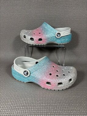 Crocs Croslite® Junior Classic Glitter Clogs Size J2